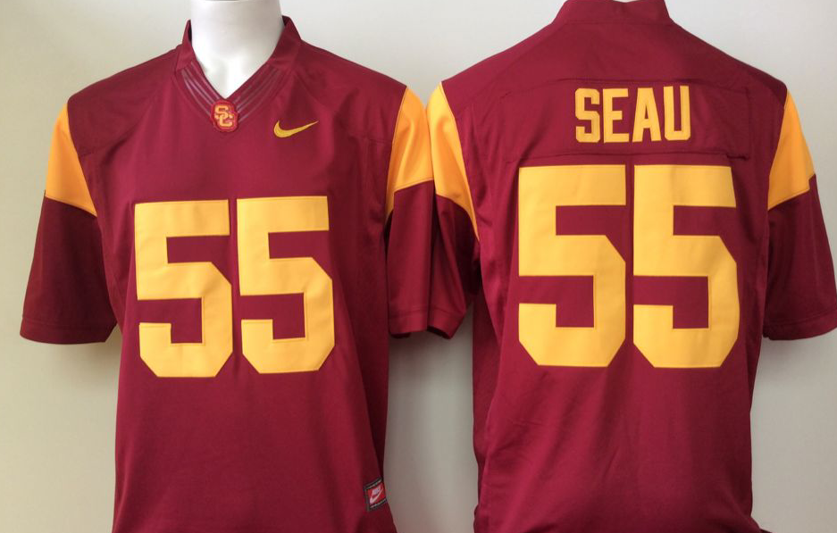 NCAA Men USC Trojans Red #55 seau